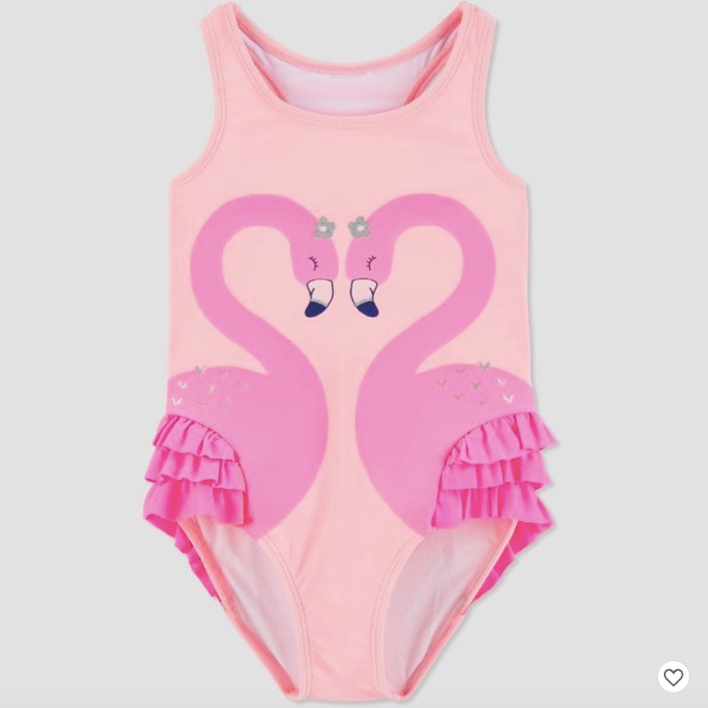 Toddler Girls' Flamingo One Piece Swim